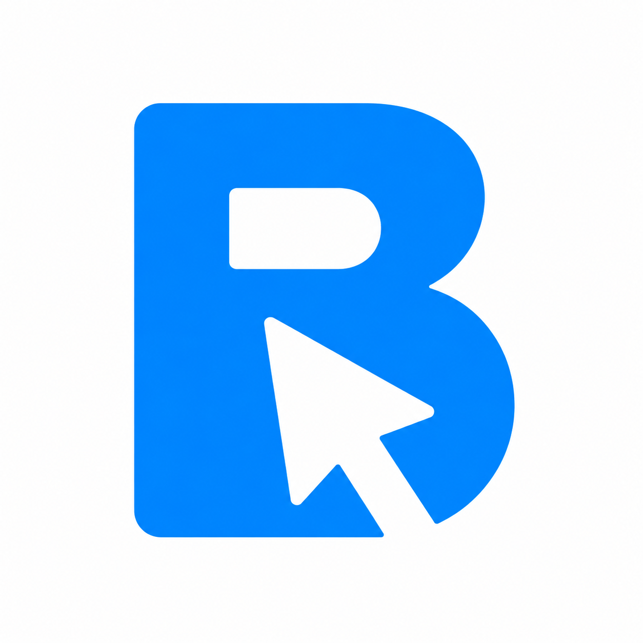 Blade IT: blaues B mit integriertem Mauszeiger